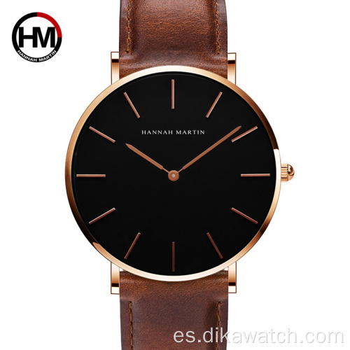 Reloj Hannah Martin CH02 para hombre, reloj de pulsera de cuarzo resistente al agua de lujo de la mejor marca, relojes de negocios de cuero para niños